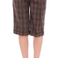 Elegant Brown Wool Blend Shorts