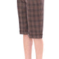 Elegant Brown Wool Blend Shorts