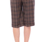 Elegant Brown Wool Blend Shorts