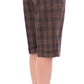 Elegant Brown Wool Blend Shorts