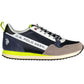 Blue Polyester Men Sneaker