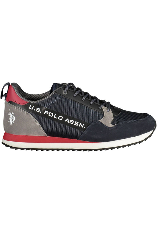 Blue Polyester Men Sneaker