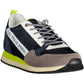 Blue Polyester Men Sneaker