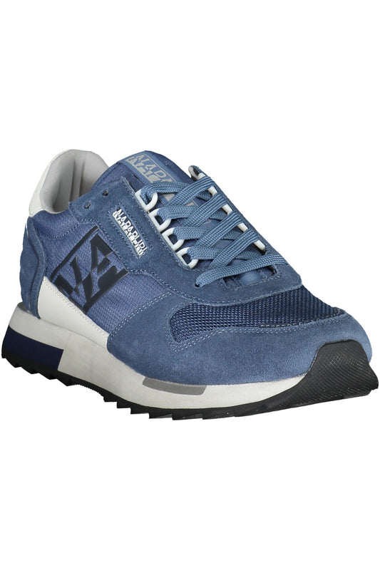 Blue Polyester Men Sneaker