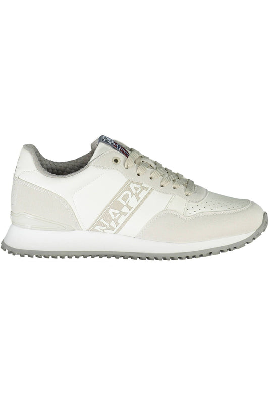 White Polyester Men Sneaker
