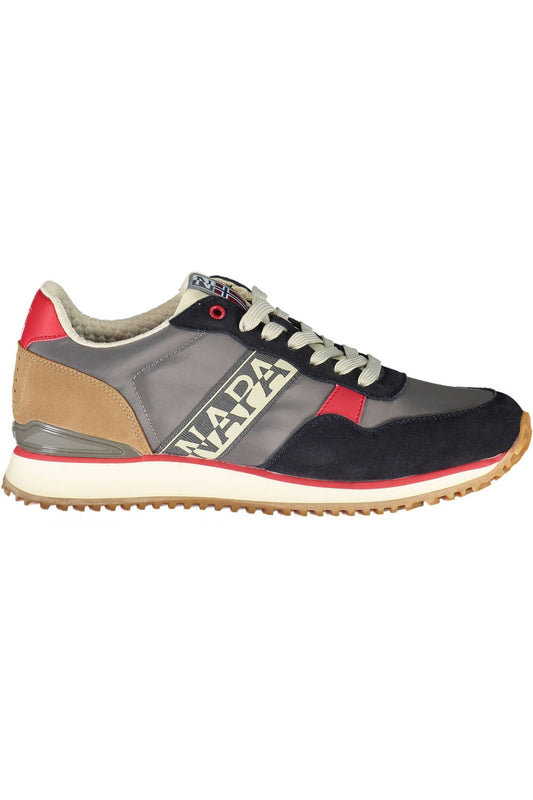 Gray Polyester Men Sneaker
