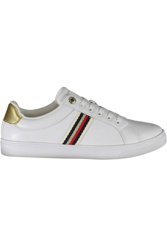 White Polyester Women Sneaker