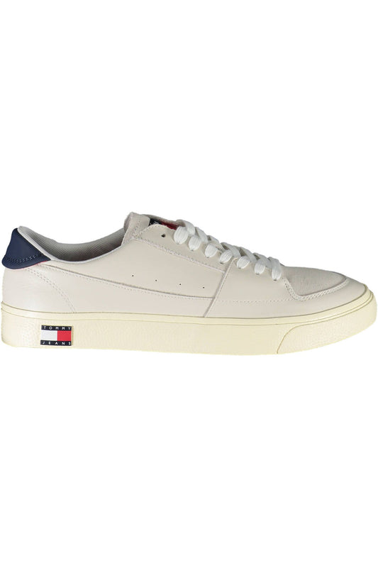 White Polyester Men Sneaker
