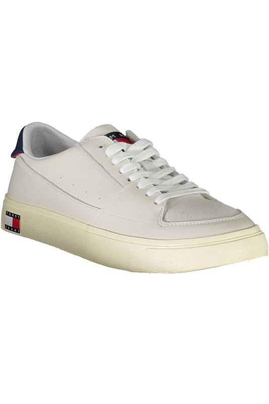 White Polyester Men Sneaker