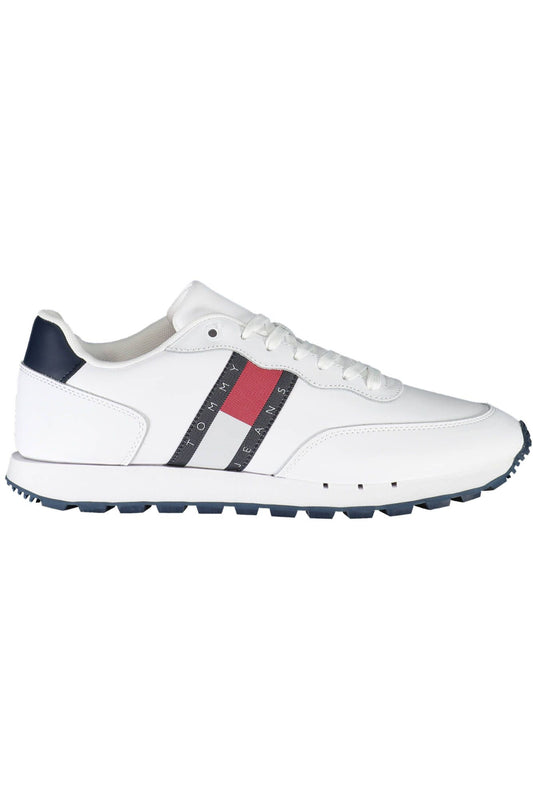 White Polyester Men Sneaker