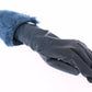 Elegant Blue Lambskin Leather Gloves