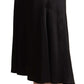 Elegant High Waist Midi Black Skirt