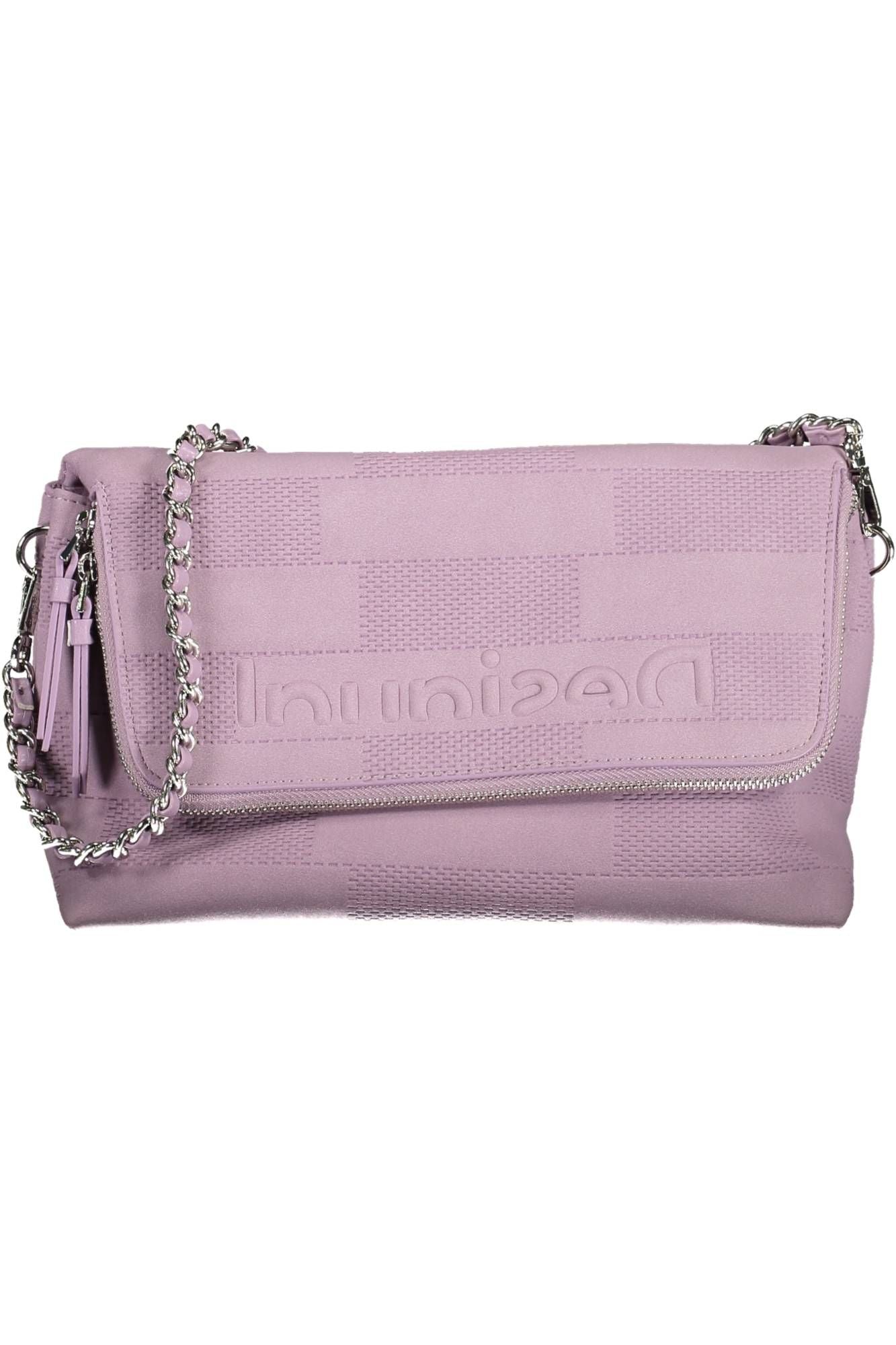 Purple Polyester Women Handbag