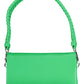 Green Polyurethane Women Handbag