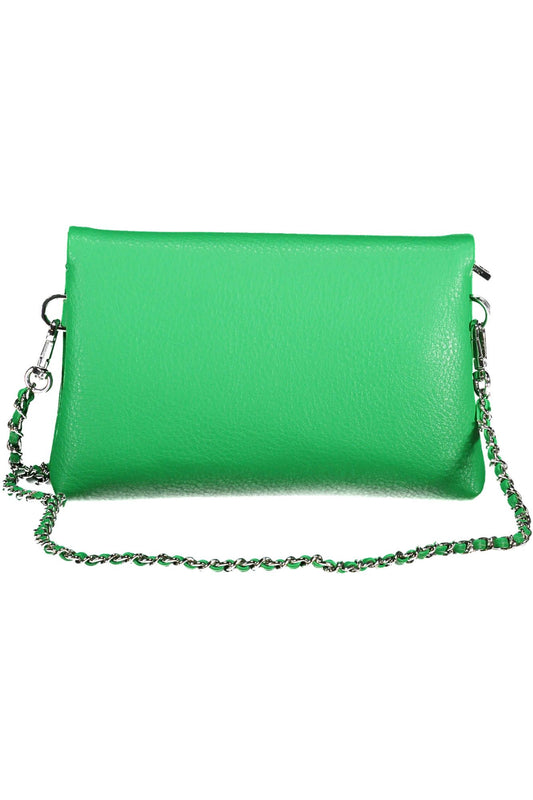 Green Polyurethane Women Handbag