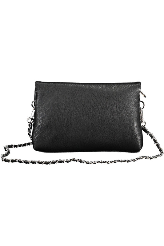 Black Polyurethane Women Handbag