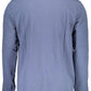 Blue Cotton Men Polo Shirt