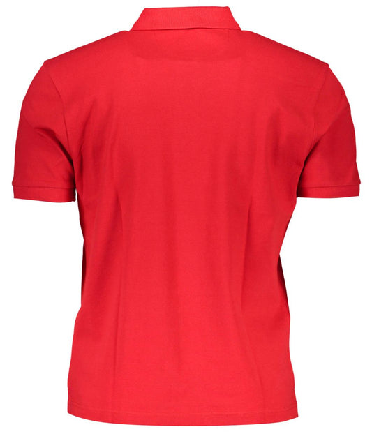 Red Cotton Men Polo Shirt