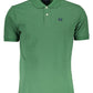 Green Cotton Men Polo Shirt