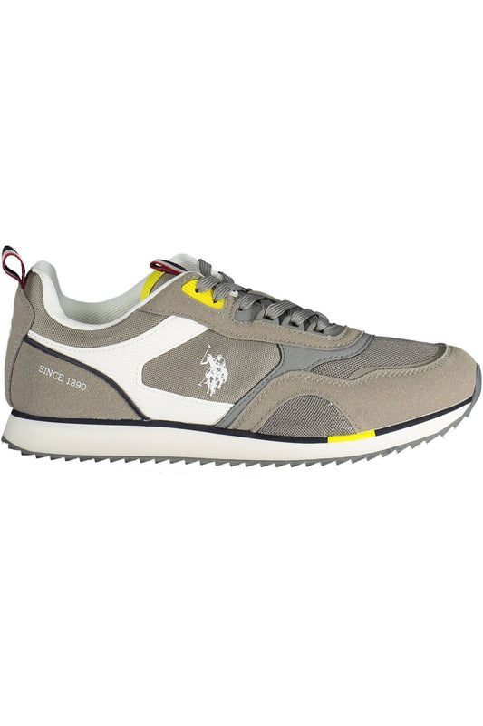Gray Polyester Men Sneaker