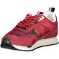 Red Polyester Men Sneaker