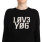 Elegant Black Long Sleeve Pullover Sweater