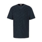 Navy Blue Cotton Men T-Shirt