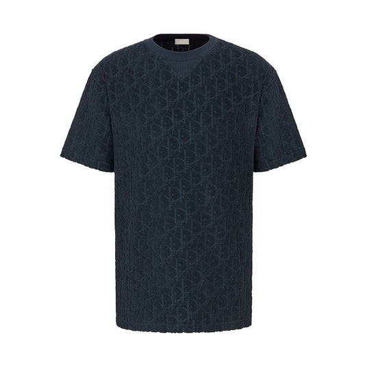 Navy Blue Cotton Men T-Shirt