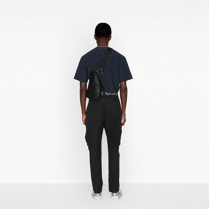 Navy Blue Cotton Men T-Shirt