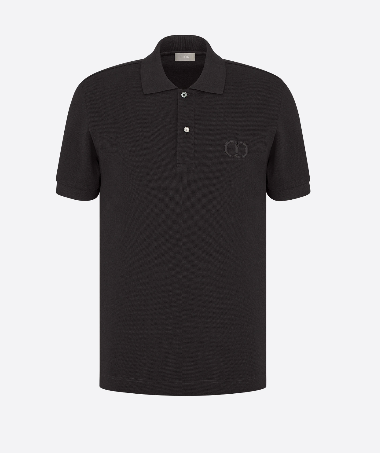 Black Cotton Men Polo Shirt