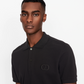 Black Cotton Men Polo Shirt