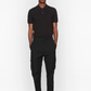 Black Cotton Men Polo Shirt