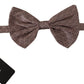 Gray Fantasy Print Adjustable Neck Papillon Bow Tie