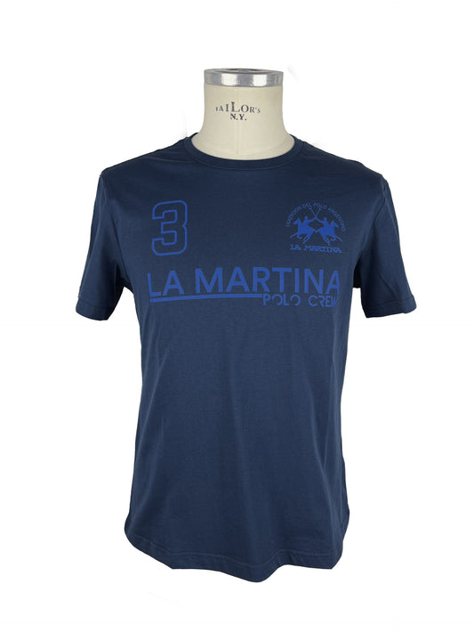 Blue Cotton Men T-Shirt