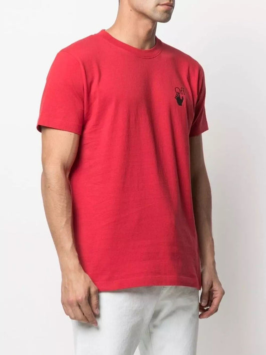 Red Cotton Men T-Shirt