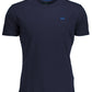 Blue Cotton Men T-Shirt
