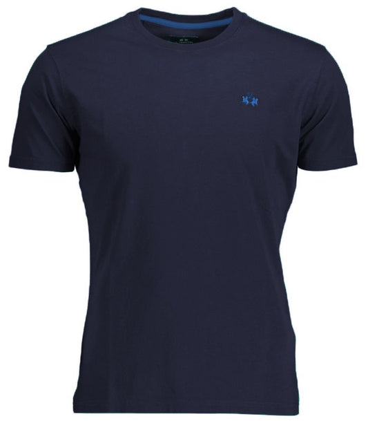 Blue Cotton Men T-Shirt