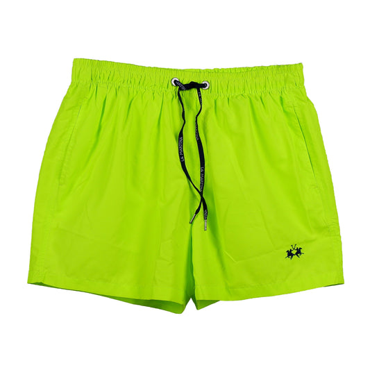 Yellow Polyester Men Swim Short