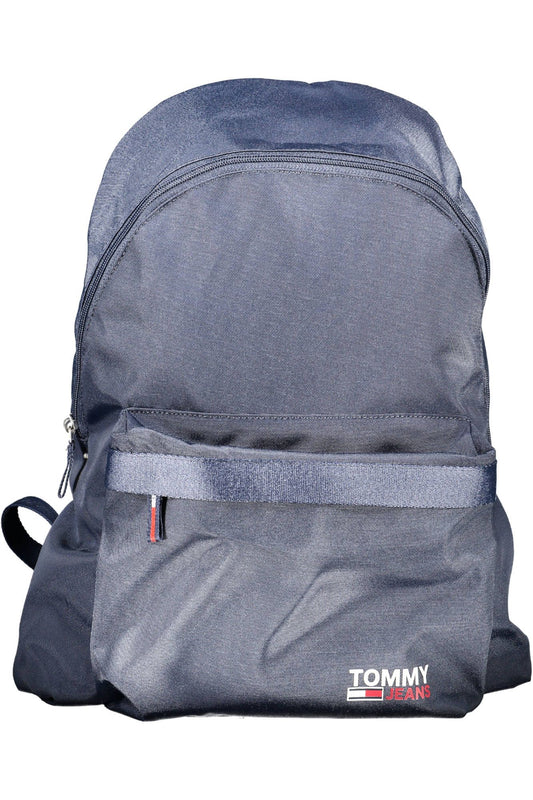 Blue Polyester Men Backpack