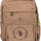 Brown Polyester Men Backpack