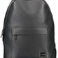 Black Polyurethane Men Backpack