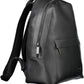 Black Polyurethane Men Backpack