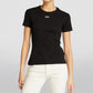 Black Cotton Women T-Shirt