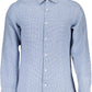 Blue Cotton Men Shirt