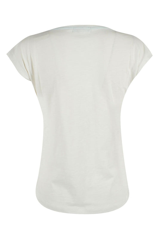 White Cotton Women T-Shirt