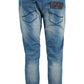 Sleek Light Wash Five-Pocket Jeans for Men