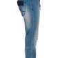 Sleek Light Wash Five-Pocket Jeans for Men