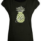 Black Cotton Women T-Shirt