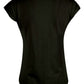 Black Cotton Women T-Shirt