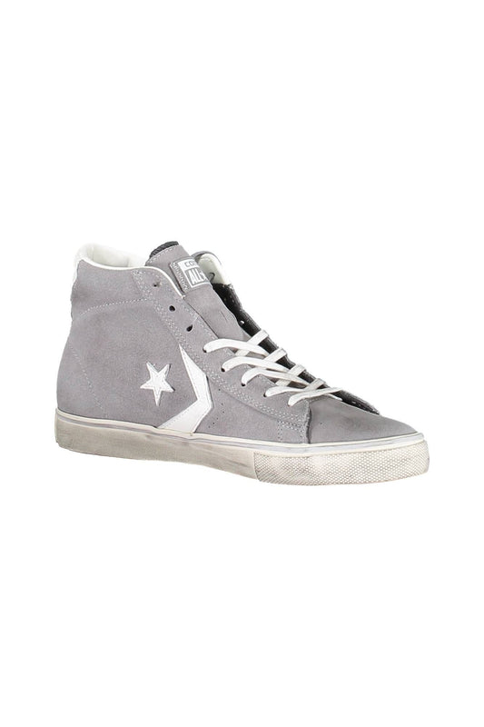 Gray Leather Men Sneaker
